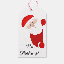 Geen gluiperende kerstman cadeaulabel