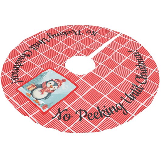 Geen gluiperige kerstpinguïn kerstboom rok (Gekanteld)