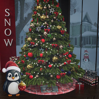 Geen gluiperige kerstpinguïn kerstboom rok