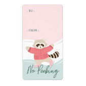 Geen gluren boslandwasbeer schaatsen naar van etiket (Voorkant)