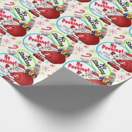 Geen gluren, geen schudden Sinterklaas Kerst Perso Cadeaupapier