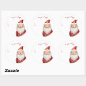 Geen gluren | Kerstman Kerstvakantie Ronde Sticker (Vel)