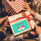 Geen gluren Schattigee Kerst Gnome Gift Label Stic