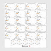 Geen gluren sneeuwman kerstcadeau Label (Vel)