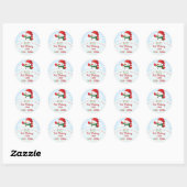 Geen gluren tot 25 dec Snowman Gift label Sticker (Vel)