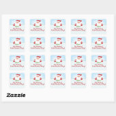 Geen gluren tot Kerstmis Santa Gift label Sticker (Vel)