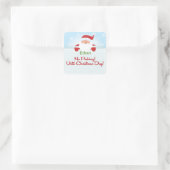 Geen gluren tot Kerstmis Santa Gift label Sticker (Tas)