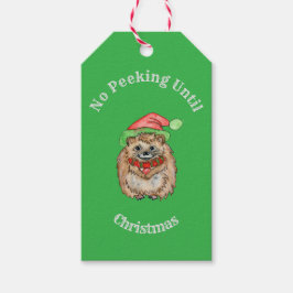 Geen gluren tot Kerstmis Schaap Gift T Cadeaulabel