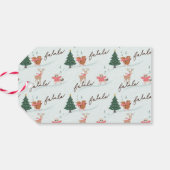 Geen gluren Woodland Fox & Tree Levering Cadeaulabel (Achterkant Horizontaal)