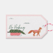 Geen gluren Woodland Fox & Tree Levering Cadeaulabel (Voorkant (Horizontaal))