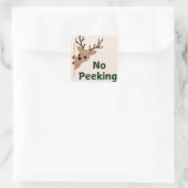Geen glurende rendier sticker (Tas)