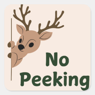 Geen glurende rendier sticker