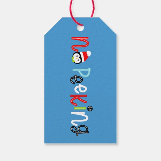 Geen glurende Schattigee grillige Kinder kerst Cadeaulabel (Achterkant)