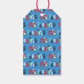 Geen glurende Schattigee grillige Kinder kerst Cadeaulabel (Achterkant)