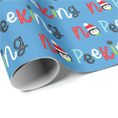 Geen glurende Schattigee grillige Kinder kerst Cadeaupapier (Rol Hoek)