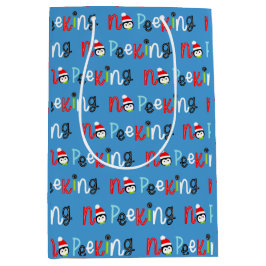 Geen glurende Schattigee grillige Kinder kerst Medium Cadeauzakje