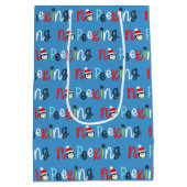 Geen glurende Schattigee grillige Kinder kerst Medium Cadeauzakje (Achterkant)