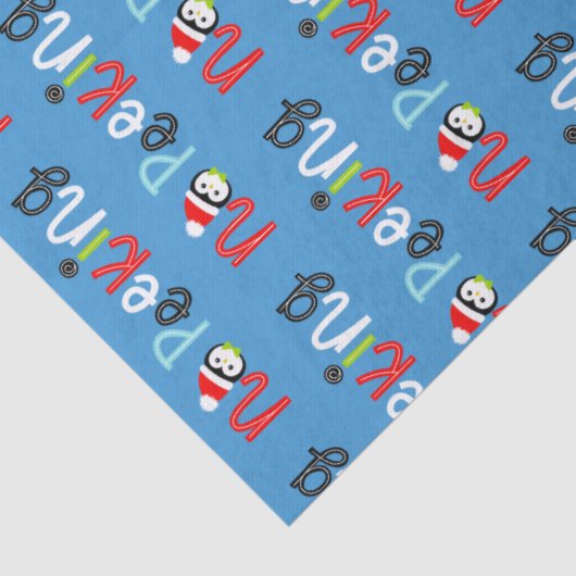 Geen glurende Schattigee grillige Kinder kerst Tissuepapier (Detail)