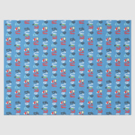 Geen glurende Schattigee grillige Kinder kerst Tissuepapier