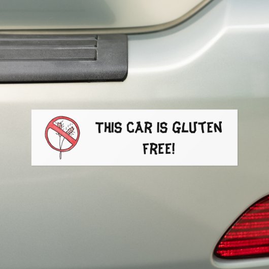 Geen gluten/hittevrij! bumpersticker (Op auto)