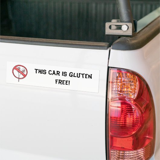 Geen gluten/hittevrij! bumpersticker (Op Truck)