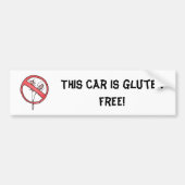 Geen gluten/hittevrij! bumpersticker (Voorkant)