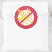 Geen gluten- of tarwevoedingsallergie Coeliakie Al Ronde Sticker (Tas)