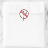 Geen gluten/tarwevrij! ronde sticker (Tas)