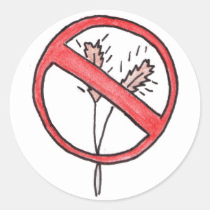 Geen gluten/tarwevrij! ronde sticker