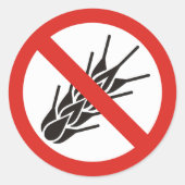 Geen Gluten Teken Ronde Sticker (Voorkant)