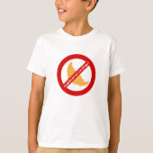 Geen gluten voor mij! - Gluten Allergy Alert T-shirt (Voorkant)