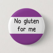 Geen gluten voor mij. ronde button 5,7 cm (Voorkant)