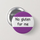 Geen gluten voor mij. ronde button 5,7 cm (Voorkant /achterkant)