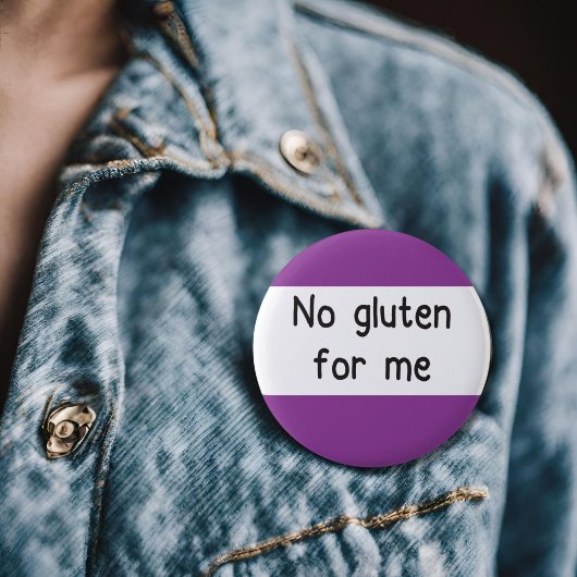 Geen gluten voor mij. ronde button 5,7 cm