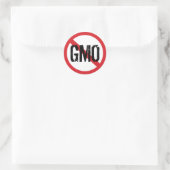 Geen GMO genetisch gemodificeerd voedsel Ronde Sticker (Tas)