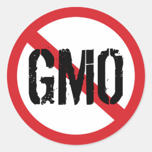Geen GMO genetisch gemodificeerd voedsel Ronde Sticker