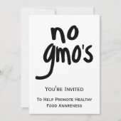 Geen GMO's - Zet etiketteringswetten voort Witte U Kaart (Voorkant)