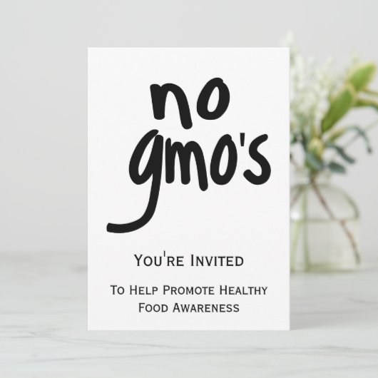 Geen GMO's - Zet etiketteringswetten voort Witte U Kaart (Staand voorkant)