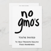 Geen GMO's - Zet etiketteringswetten voort Witte U Kaart (Voorkant / Achterkant)