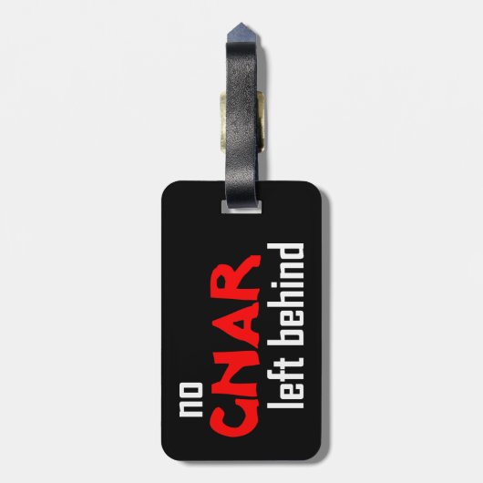 Geen Gnar achtergelaten Bagagelabel (Achterkant verticaal)