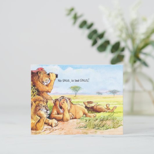 Geen gnus briefkaart (Staand voorkant)