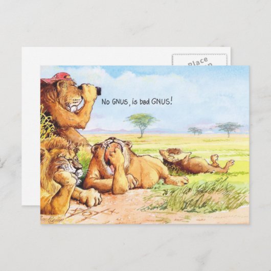 Geen gnus briefkaart (Voorkant / Achterkant)