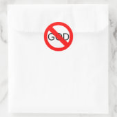Geen God Anti God Ronde Sticker (Tas)