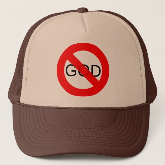 Geen God Anti God Trucker Pet (Voorkant)