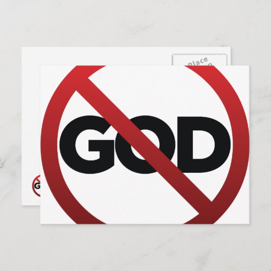 Geen God Briefkaart (Voorkant / Achterkant)