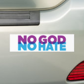 GEEN GOD GEEN HAT BUMPERSTICKER (Op auto)