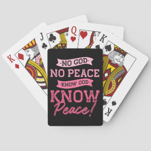 Geen God, Geen Vrede, Ken God, Ken Vrede Schattig Pokerkaarten