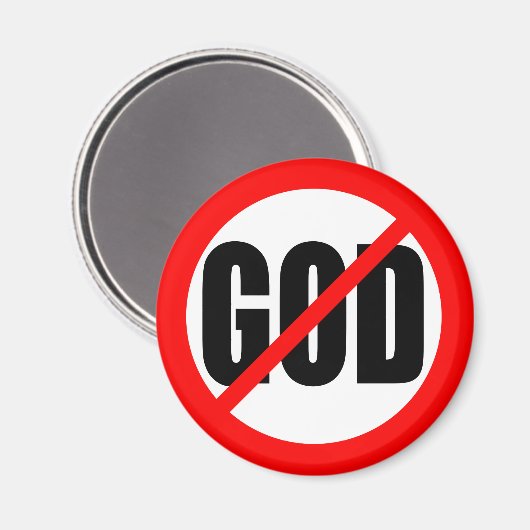 "GEEN GOD" MAGNEET (Voorkant / Achterkant)