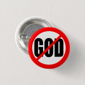 "GEEN GOD" RONDE BUTTON 3,2 CM (Voorkant /achterkant)