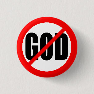 "GEEN GOD" RONDE BUTTON 3,2 CM